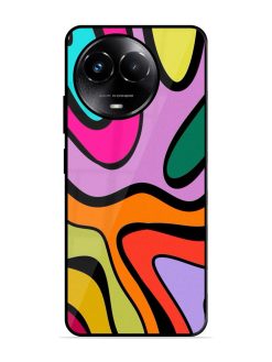 Groovy Swirls Glossy Soft Edge Case for Realme C67 (5G)