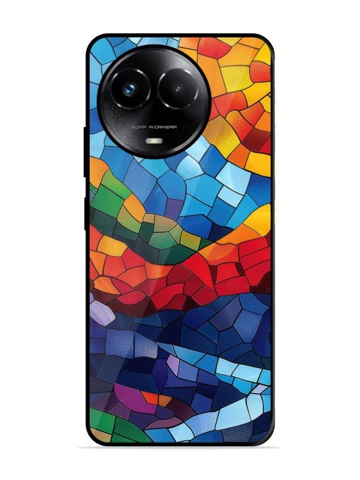 Mosaic Sunset Glossy Soft Edge Case for Realme C67 (5G) Chachhi