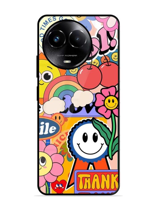 Good Times Good Vibes Glossy Soft Edge Case for Realme C67 (5G) Chachhi