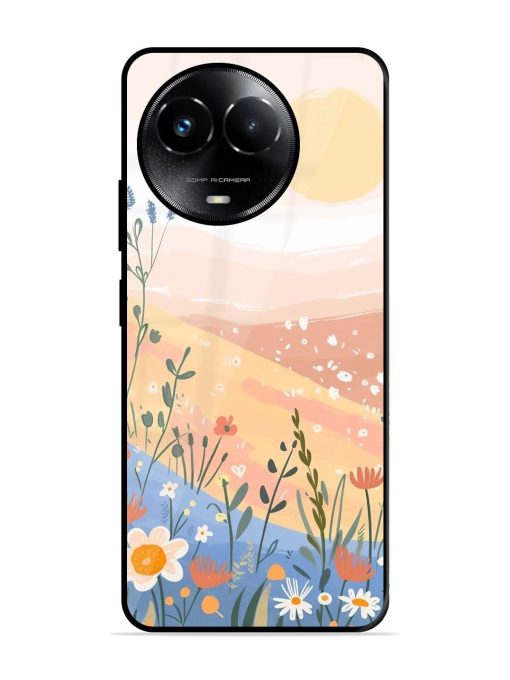 Golden Hour Blooms Glossy Soft Edge Case for Realme C67 (5G) Chachhi