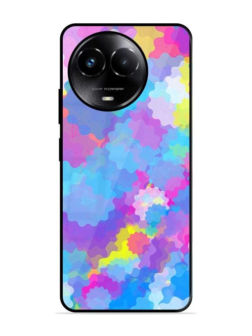 Psychedelic Cloud Burst Glossy Soft Edge Case for Realme C67 (5G) Chachhi