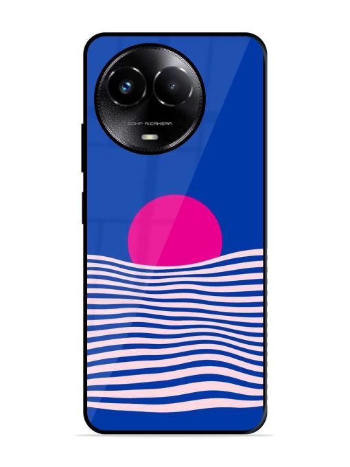 Pink Sunset Over Blue Waves Glossy Soft Edge Case for Realme C67 (5G) Chachhi