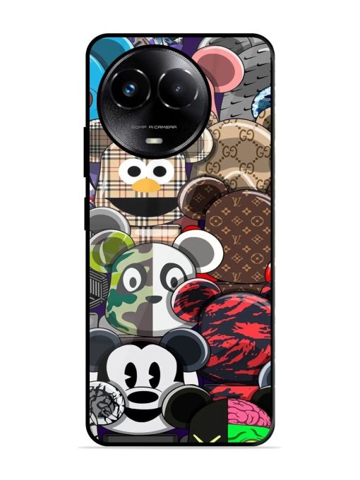 Streetwear Bearbrick Extravaganza Glossy Soft Edge Case for Realme C67 (5G) Chachhi