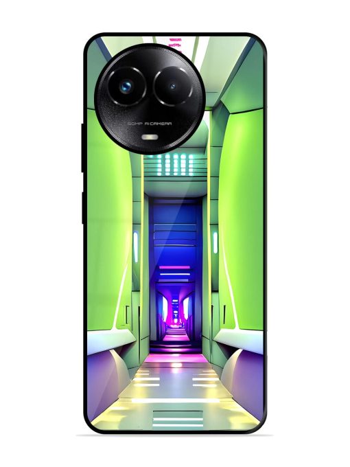 Neon Corridor Glossy Soft Edge Case for Realme C67 (5G) Chachhi