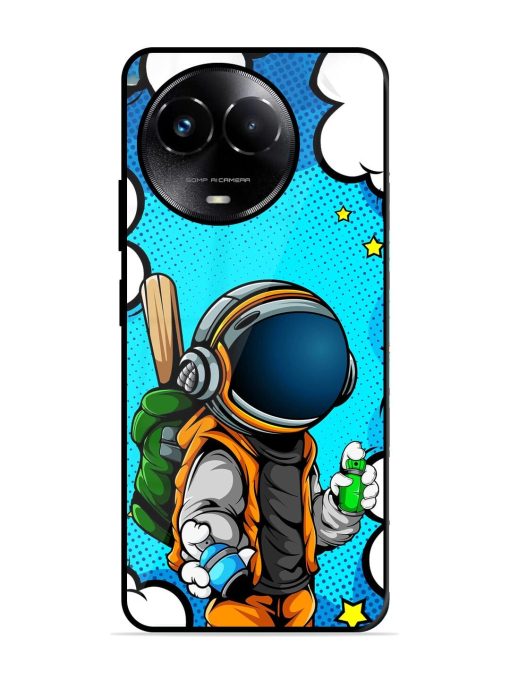 Space Graffiti Artist Glossy Soft Edge Case for Realme C67 (5G) Chachhi