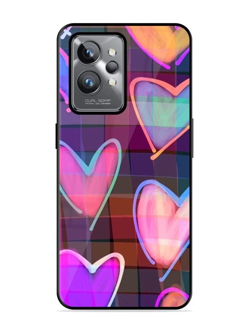 Neon Hearts Glossy Soft Edge Case for Realme Gt 2 Pro Chachhi