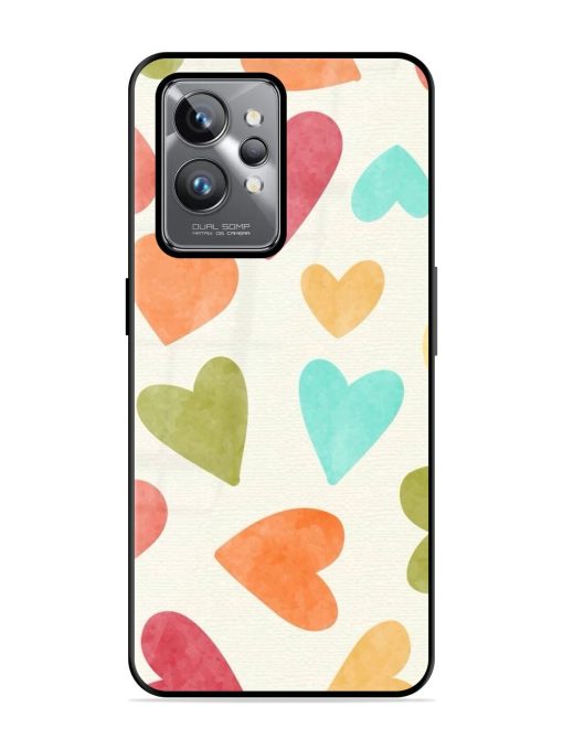 Watercolor Hearts Glossy Soft Edge Case for Realme Gt 2 Pro Chachhi