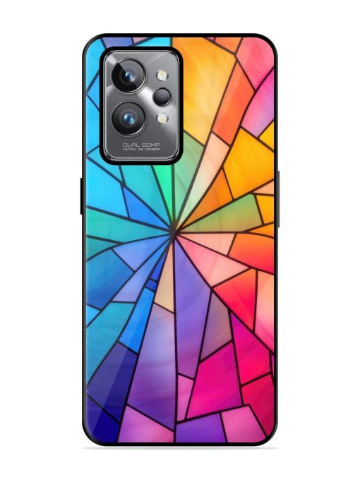 Stained Glass Kaleidoscope Of Colors Glossy Soft Edge Case for Realme Gt 2 Pro Chachhi