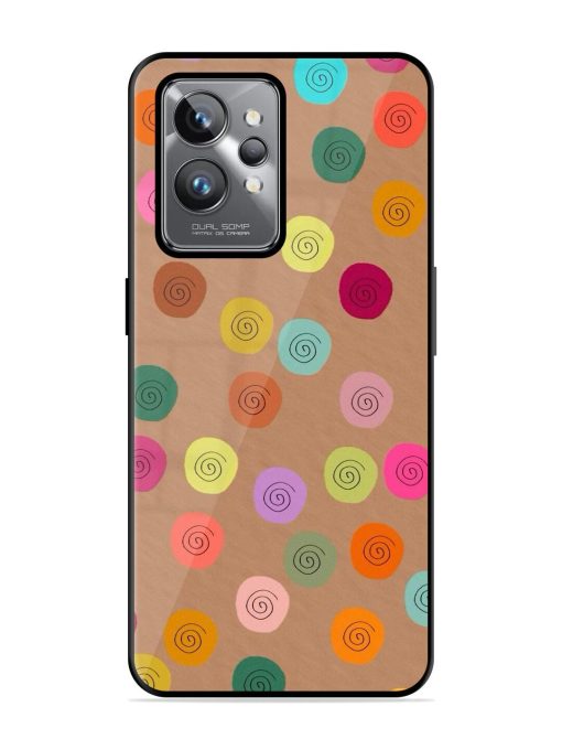 Swirly Dots On Kraft Glossy Soft Edge Case for Realme Gt 2 Pro Chachhi