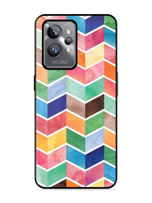 Watercolor Chevron Whimsy Glossy Soft Edge Case for Realme Gt 2 Pro Chachhi