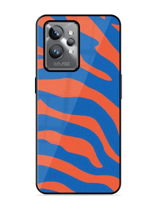 Zebra Stripes In Blue And Orange Glossy Soft Edge Case for Realme Gt 2 Pro Chachhi