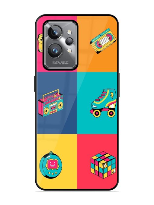 90S Throwback Grid Glossy Soft Edge Case for Realme Gt 2 Pro Chachhi