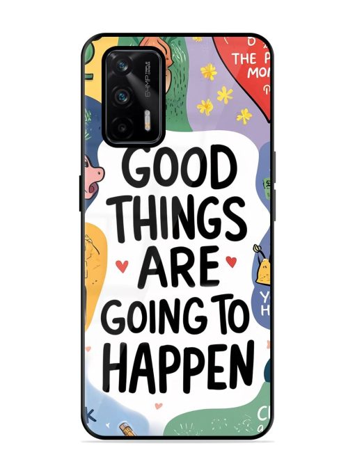 Uplifting Scribbles Glossy Soft Edge Case for Realme Gt (5G) Chachhi