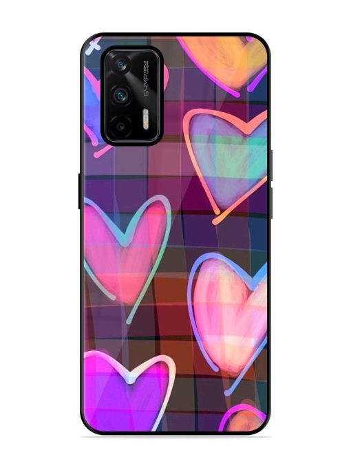 Neon Hearts Glossy Soft Edge Case for Realme Gt (5G) Chachhi