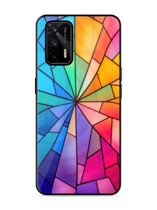 Stained Glass Kaleidoscope Of Colors Glossy Soft Edge Case for Realme Gt (5G) Chachhi