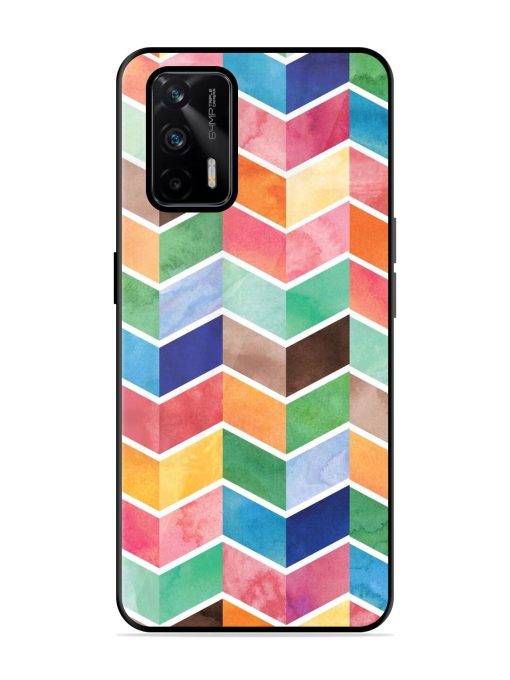 Watercolor Chevron Whimsy Glossy Soft Edge Case for Realme Gt (5G) Chachhi