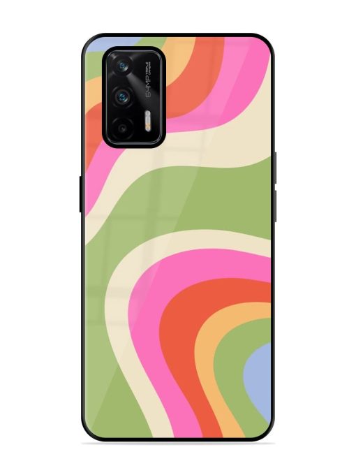 Wavy Rainbow Wonderland Glossy Soft Edge Case for Realme Gt (5G) Chachhi