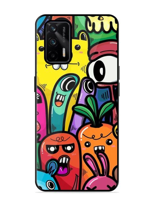 Whimsical Doodle Chaos Glossy Soft Edge Case for Realme Gt (5G)