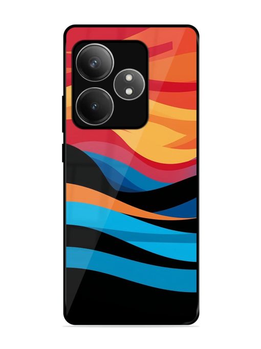 Blazing Currents Glossy Soft Edge Case for Realme Gt 6T (5G) Chachhi