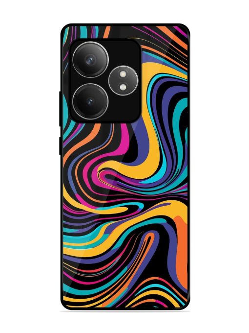 Psychedelic Swirl Glossy Soft Edge Case for Realme Gt 6T (5G) Chachhi