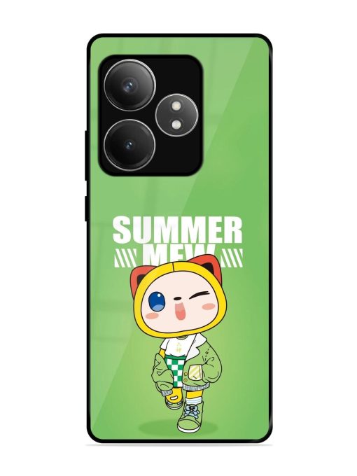 Purrfect Summer Glossy Soft Edge Case for Realme Gt 6T (5G) Chachhi