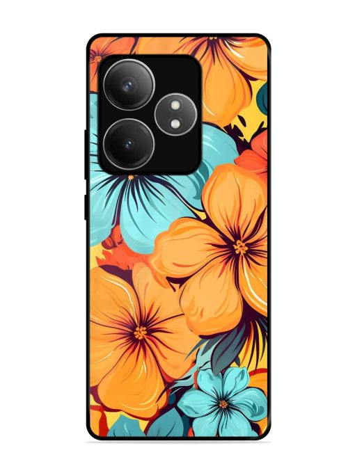 Tropical Bloom Glossy Soft Edge Case for Realme Gt 6T (5G) Chachhi