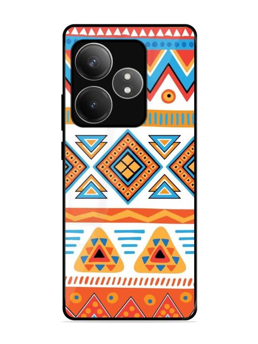 Vibrant Tribal Pattern Glossy Soft Edge Case for Realme Gt 6T (5G) Chachhi