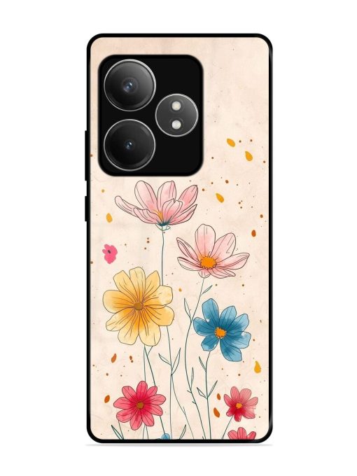 Delicate Bloom Glossy Soft Edge Case for Realme Gt 6T (5G) Chachhi