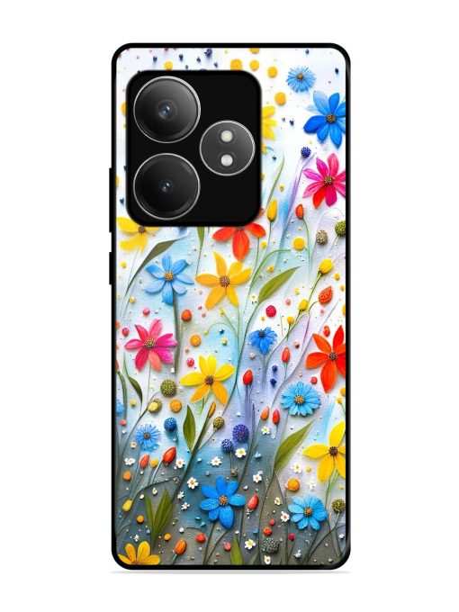 Vibrant Floral Glossy Soft Edge Case for Realme Gt 6T (5G) Chachhi