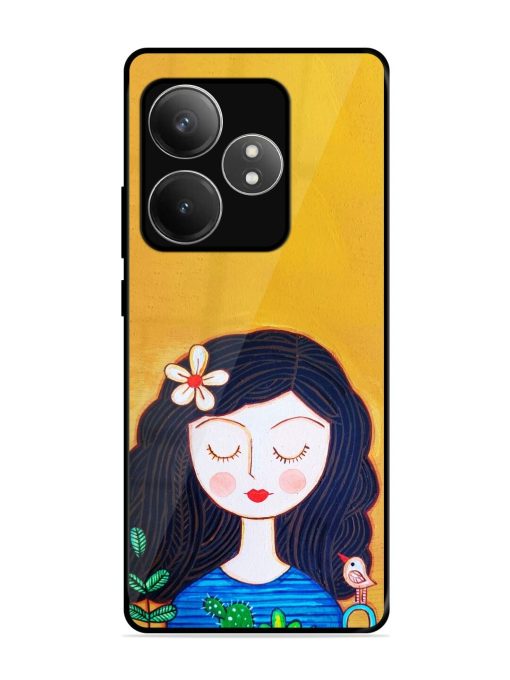 Girl Illustration Glossy Soft Edge Case for Realme Gt 6T (5G) Chachhi