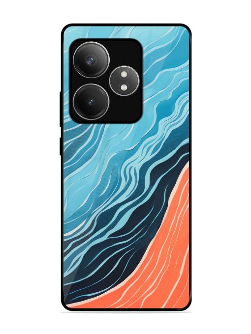 Oceanic Divide Glossy Soft Edge Case for Realme Gt 6T (5G) Chachhi