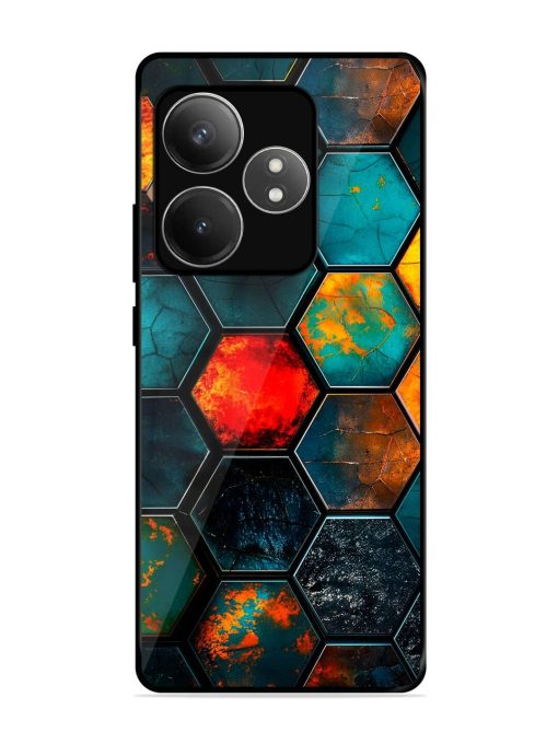 Hexagon Hive Glossy Soft Edge Case for Realme Gt 6T (5G)