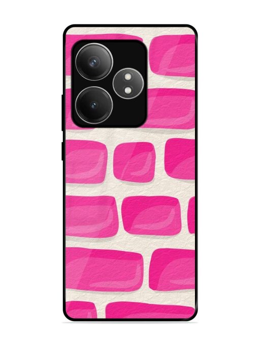 Pink Brick Wall Glossy Soft Edge Case for Realme Gt 6T (5G)