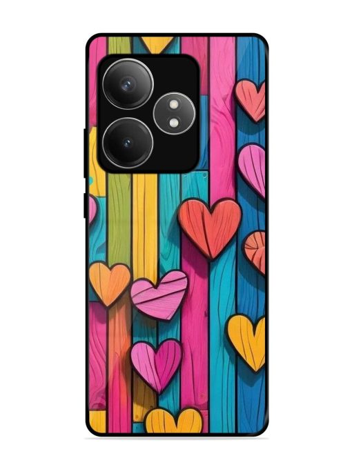 Rainbow Of Hearts Glossy Soft Edge Case for Realme Gt 6T (5G) Chachhi