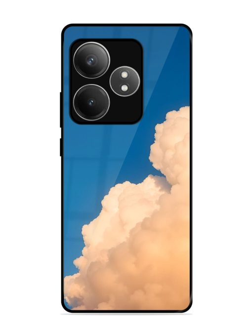 Golden Cloudscape Glossy Soft Edge Case for Realme Gt 6T (5G)