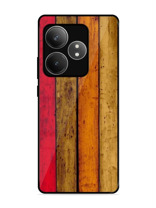 Colorful Woodgrain Glossy Soft Edge Case for Realme Gt 6T (5G) Chachhi