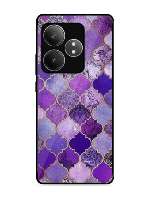 Purple Mosaic Magic Glossy Soft Edge Case for Realme Gt 6T (5G) Chachhi