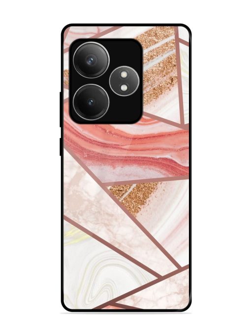 Rosy Mosaic Glossy Soft Edge Case for Realme Gt 6T (5G) Chachhi