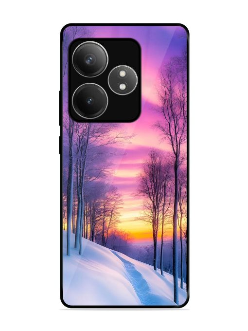 Winter'S Purple Haze Glossy Soft Edge Case for Realme Gt 6T (5G) Chachhi