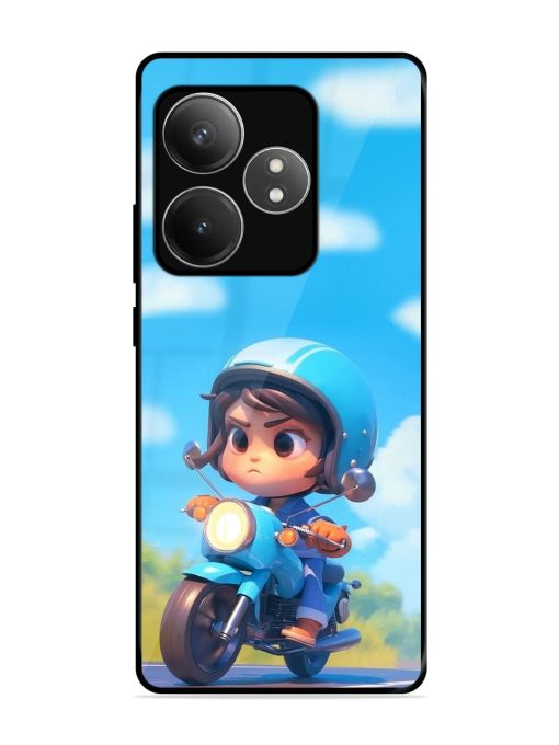 Little Rider Glossy Soft Edge Case for Realme Gt 6T (5G) Chachhi