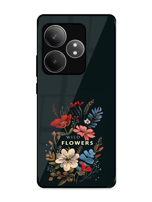 Dark Floral Glossy Soft Edge Case for Realme Gt 6T (5G) Chachhi