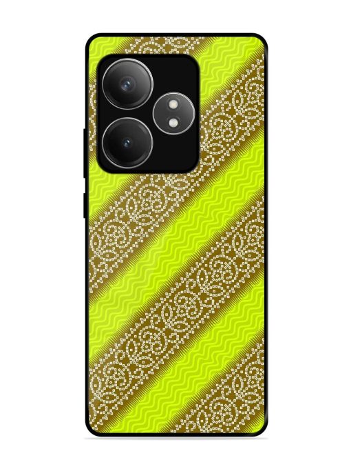 Golden Bandana Bliss Glossy Soft Edge Case for Realme Gt 6T (5G) Chachhi