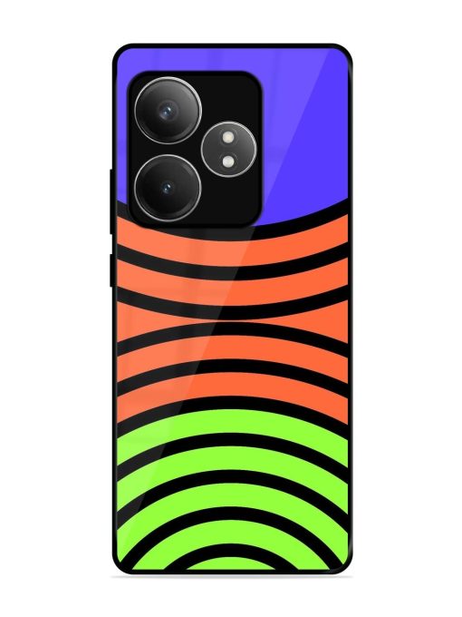 Psychedelic Stripe Symphony Glossy Soft Edge Case for Realme Gt 6T (5G) Chachhi