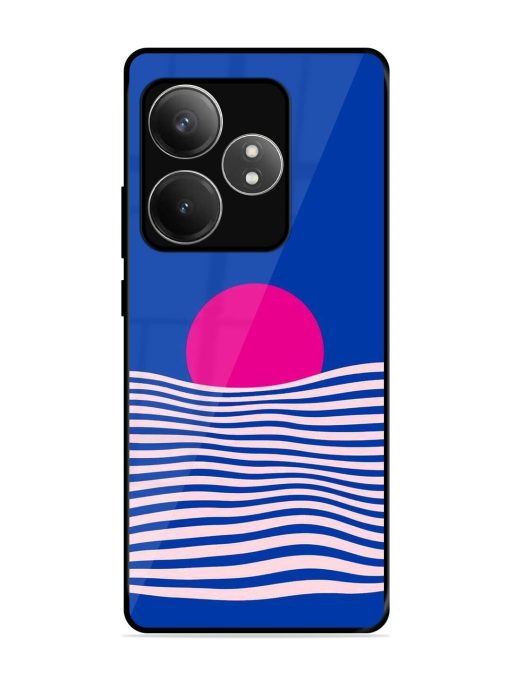 Pink Sunset Over Blue Waves Glossy Soft Edge Case for Realme Gt 6T (5G) Chachhi