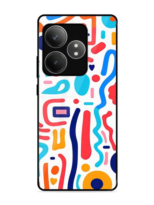 Whimsical Doodle Chaos Glossy Soft Edge Case for Realme Gt 6T (5G)