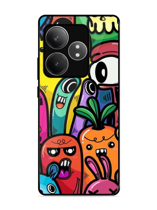 Whimsical Doodle Chaos Glossy Soft Edge Case for Realme Gt 6T (5G) Chachhi