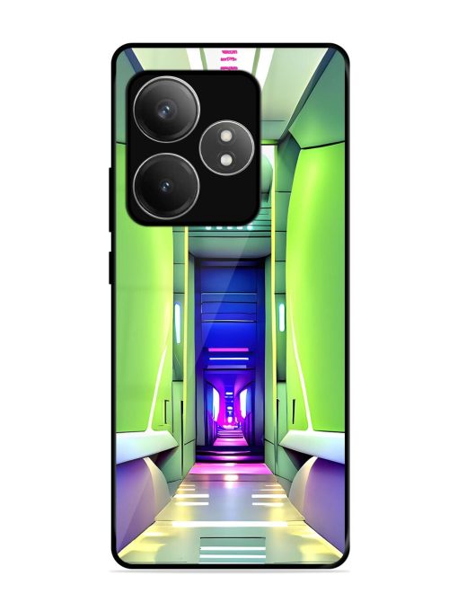 Neon Corridor Glossy Soft Edge Case for Realme Gt 6T (5G) Chachhi