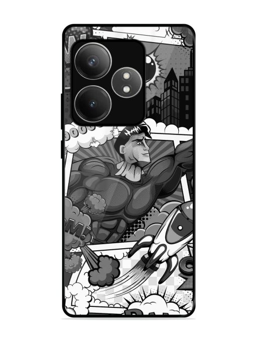 Comic Book Chaos Glossy Soft Edge Case for Realme Gt 6T (5G) Chachhi