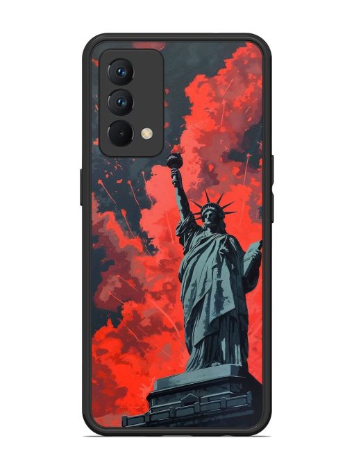 Lady Liberty'S Firework Finale Glossy Soft Edge Case for Realme Gt Master Edition Chachhi