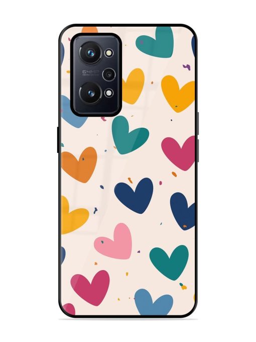 Rainbow Hearts Glossy Soft Edge Case for Realme Gt Neo 2 Chachhi